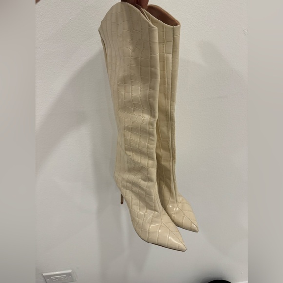 Maryana Crocodile-Embossed Leather Boot - Picture 1 of 1